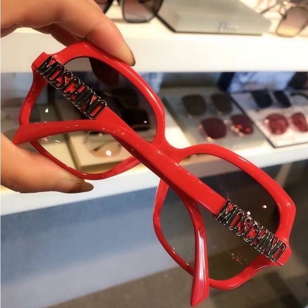 Moschino red sunglasses